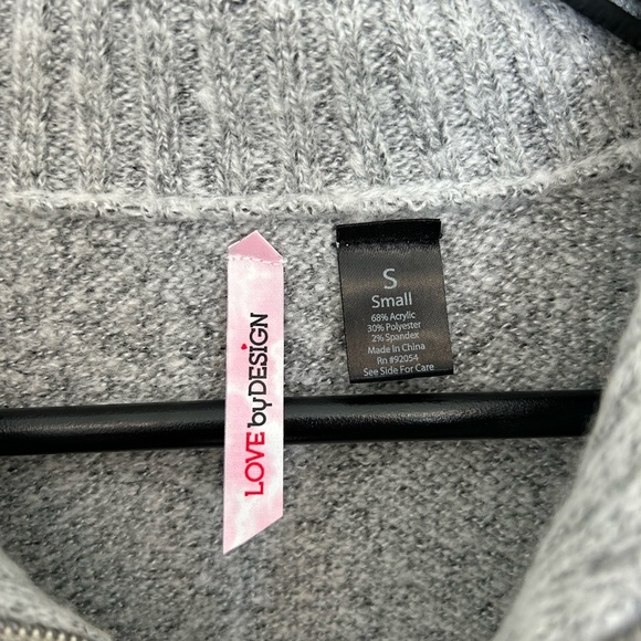Love by Design Gray 1/4 Zip Sweater - Picture 6 of 7